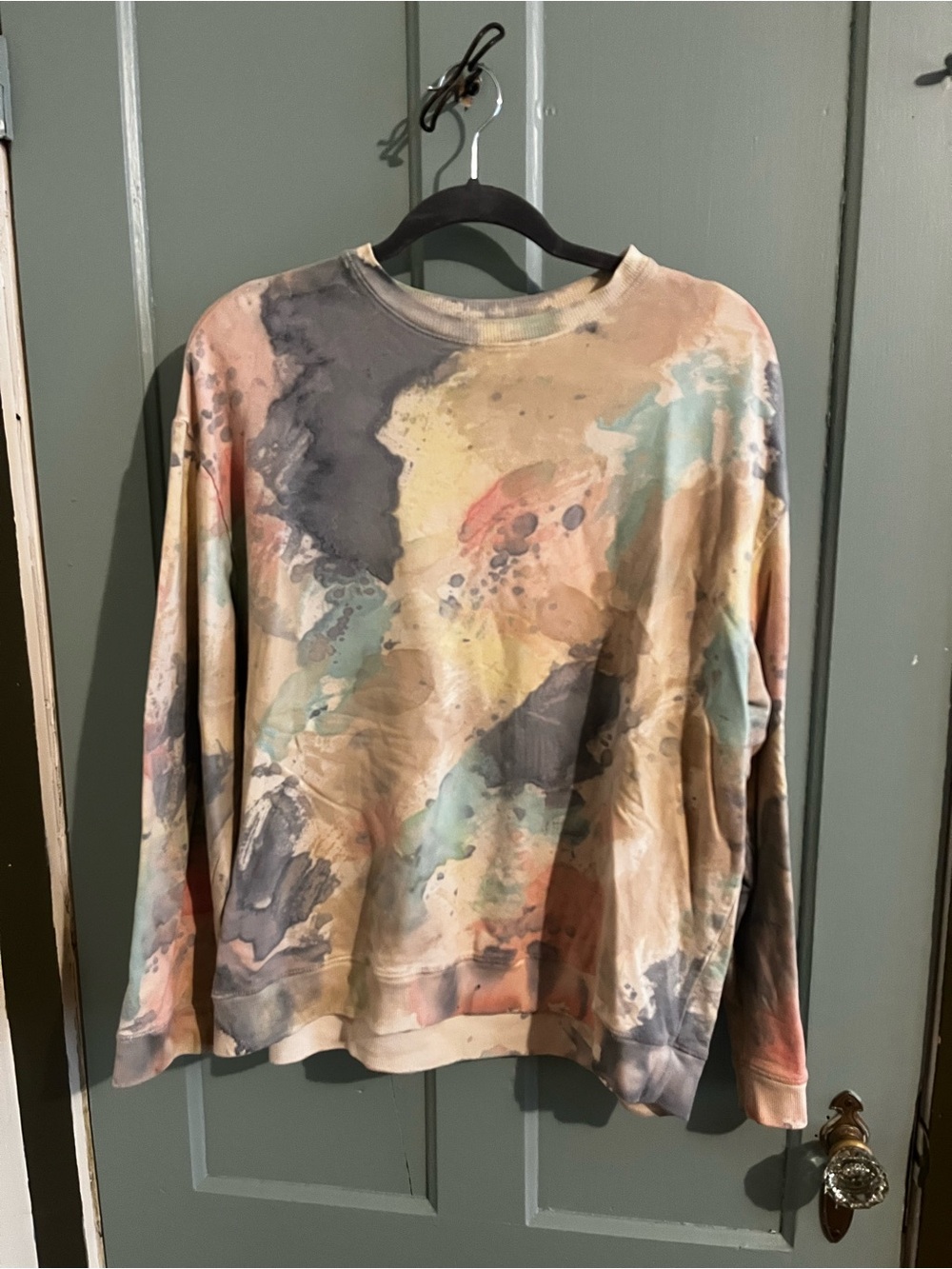 State the label watercolor sweatshirt